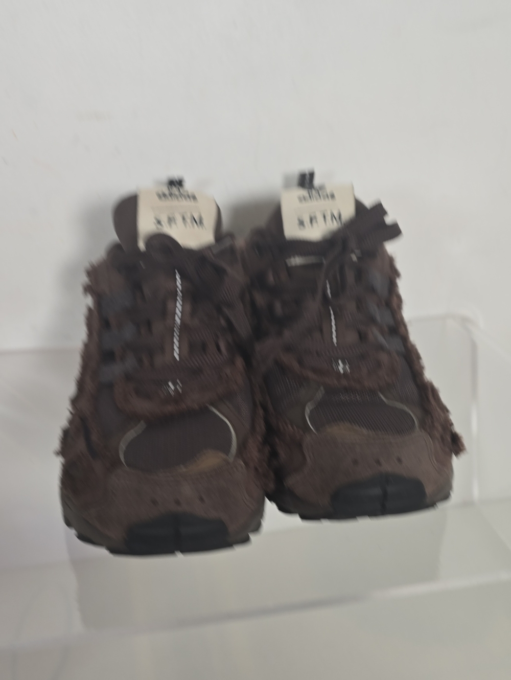 adidas Shadowturf X Song for the Deaf Men's Dark Brown Frayed-Edge Sneakers